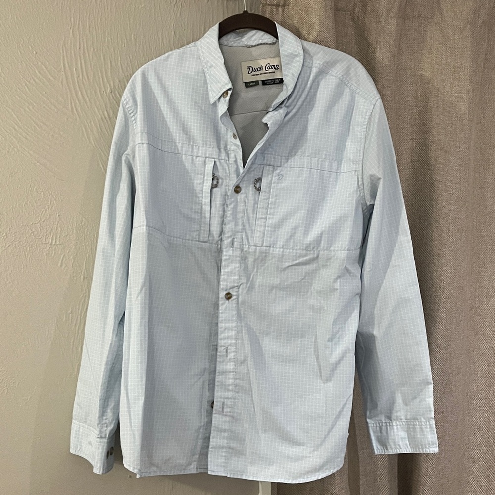 Duck Camp Men's Light Blue Button-Up Shirt